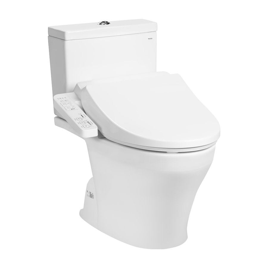 Bàn cầu hai khối kèm nắp rửa điện tử WASHLET dòng C2 cơ bản TCF23710AAA TOTO CS326DW18XW