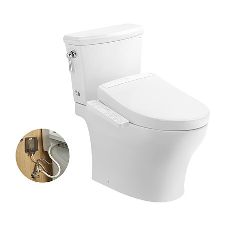 Bàn cầu hai khối kèm nắp rửa điện tử WASHLET dòng S2 – TCF33461GAA TOTO CS986GW24#XW