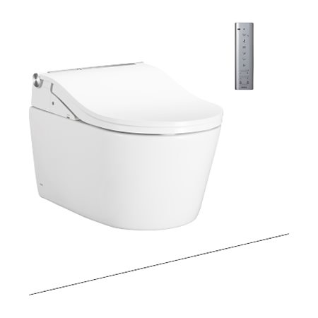 Bàn cầu treo tường kèm nắp rửa điện tử WASHLET seri RW TOTO CW542HME5UNW1_TCF801CZ_WH172AT_MB175MSS
