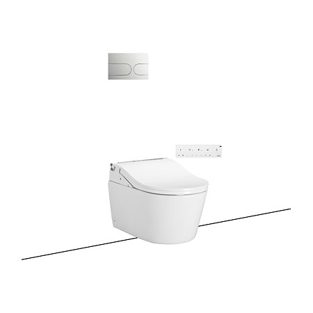 Bàn cầu treo tường kèm nắp rửa điện tử WASHLET seri RW (Có tính năng xả tự động) CW542HME5UNW1_TCF802E2Z_WH172 TOTO
