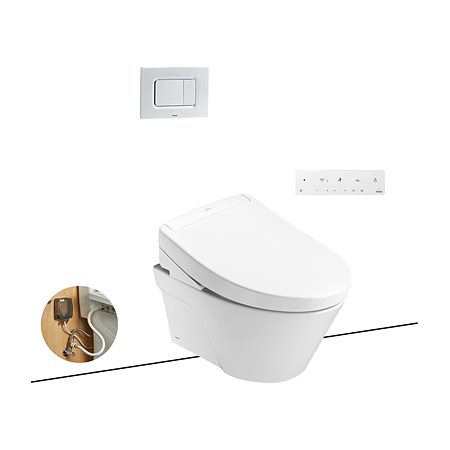 Bàn cầu treo tường kèm nắp rửa điện tử WASHLET dòng S5 – TCF34461GAA TOTO CW822RA_TCF34461GAA_WH172A_MB170P