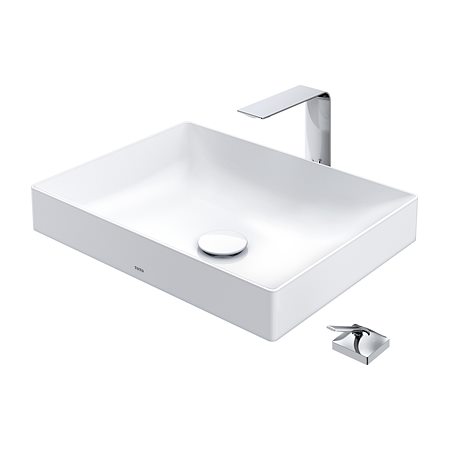 Chậu Linear Ceram đặt trên bàn TOTO LT4715G19XW