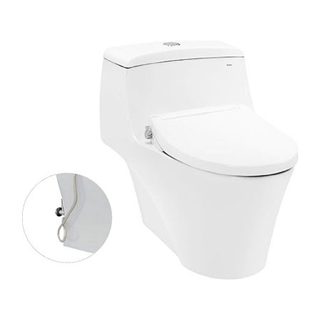 Bàn cầu một khối kèm nắp rửa cơ Ecowasher TCW07S TOTO MS823DRE2