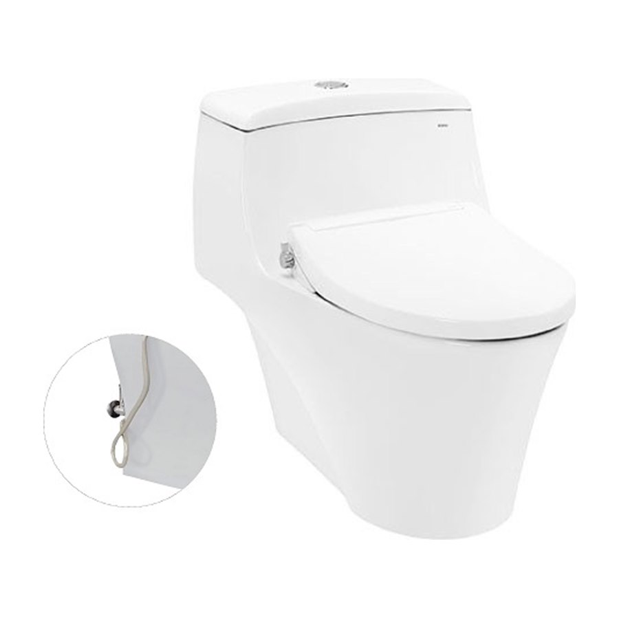 Bàn cầu một khối kèm nắp rửa cơ Ecowasher TCW07S TOTO MS823DRE2
