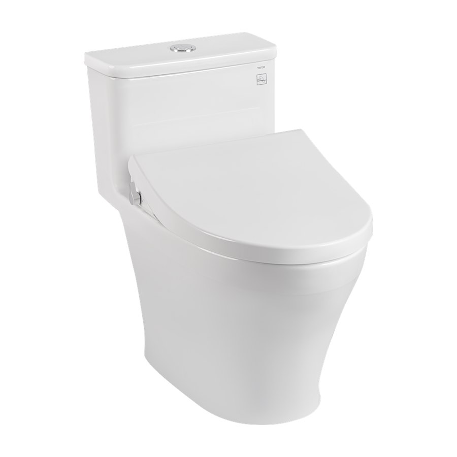 Bàn cầu một khối kèm nắp rửa cơ ECOWASHER TOTO MS857DE4#XW
