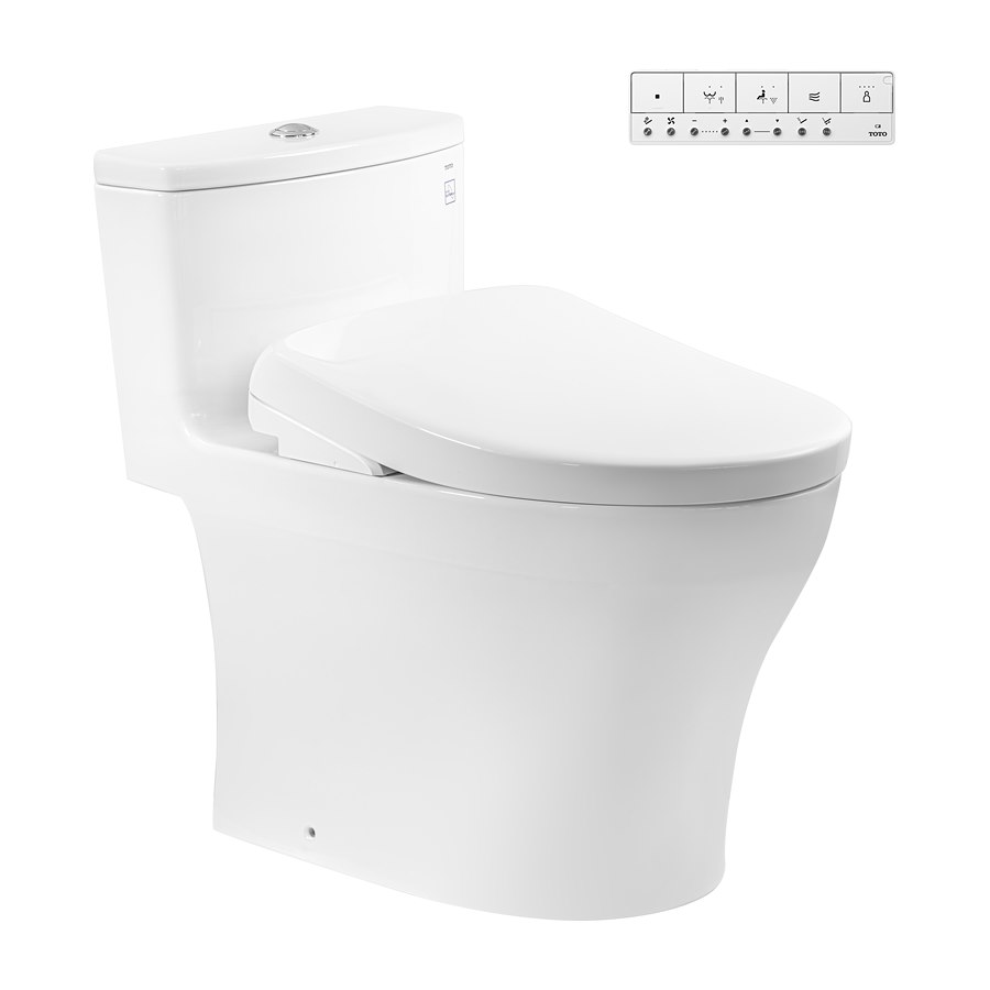 Bàn cầu 1 khối kèm nắp rửa điện tử WASHLET dòng S7 – TCF47360GAA TOTO MS885CDW23#XW