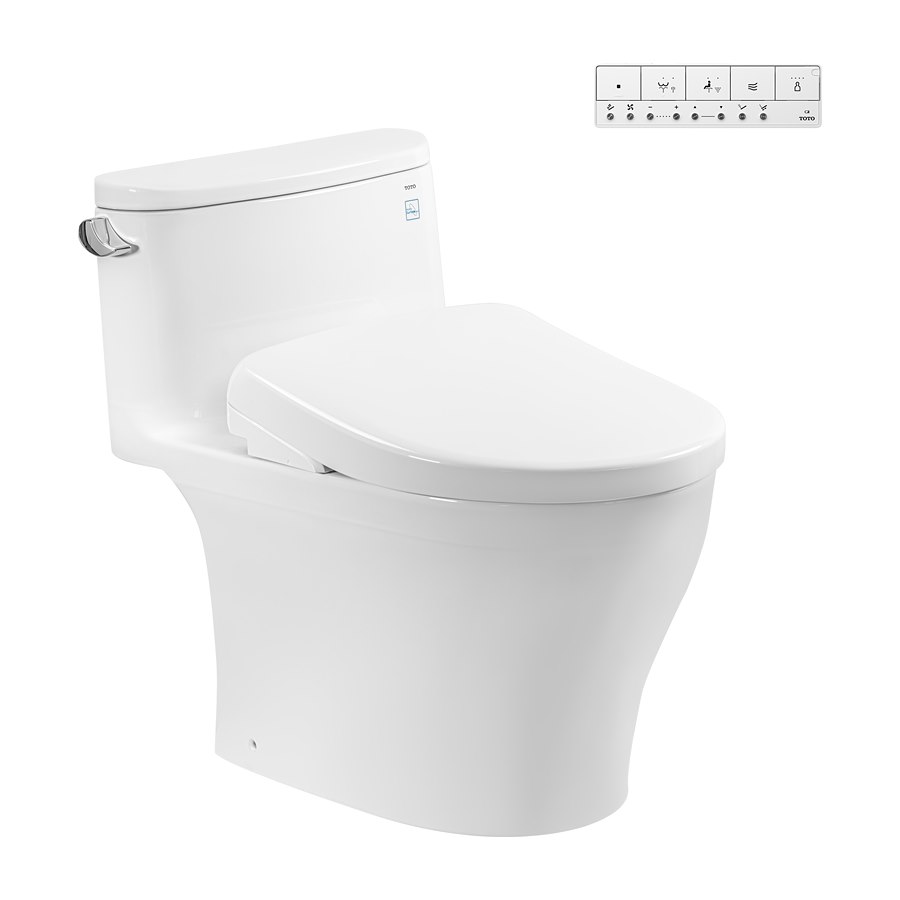 Bàn cầu 1 khối kèm nắp rửa điện tử WASHLET dòng S7 – TCF47360GAA TOTO MS887CRW23#XW