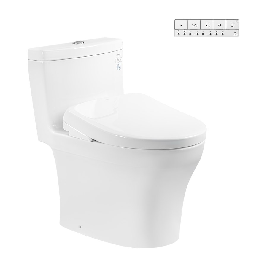 Bàn cầu 1 khối kèm nắp rửa điện tử WASHLET dòng S7 – TCF47360GAA TOTO MS889CDRW23#XW