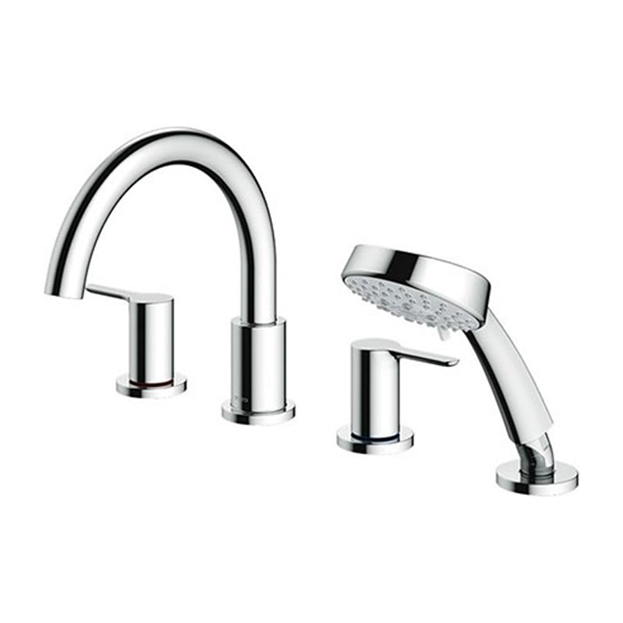 Vòi nóng lạnh bồn tắm nằm kèm sen tắm LB (4 lỗ) TOTO TBS01202BA