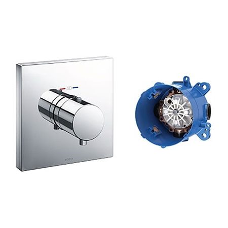 Van điều chỉnh nhiệt độ dùng cho loại nút nhấn, kèm phụ kiện âm tường TOTO TBV02402B_TBN01001B#PARENT