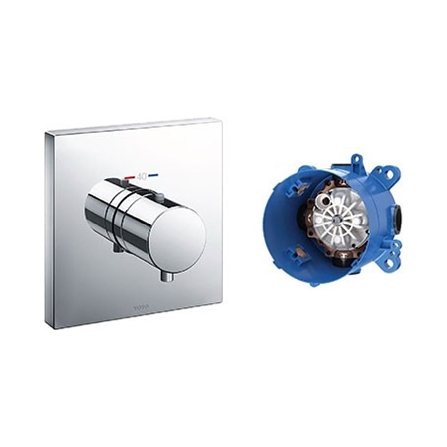 Van điều chỉnh nhiệt độ dùng cho loại nút nhấn, kèm phụ kiện âm tường TOTO TBV02402B_TBN01001B#PARENT