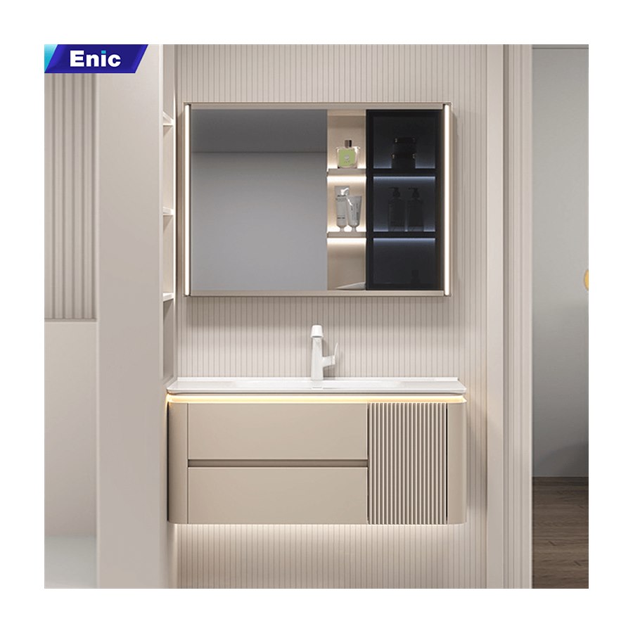 Bộ tủ gương lavabo phòng tắm cao cấp Enic BT Plus 80cm – 100cm