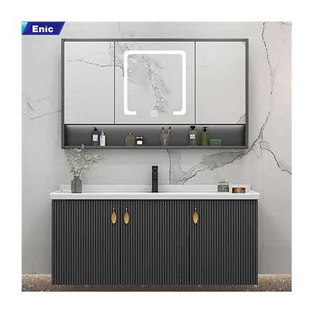Bộ tủ gương lavabo phòng tắm cao cấp Enic LS 80cm – 100cm