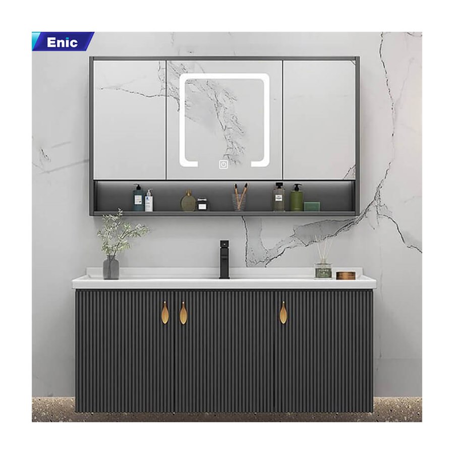 Bộ tủ gương lavabo phòng tắm cao cấp Enic LS 80cm – 100cm