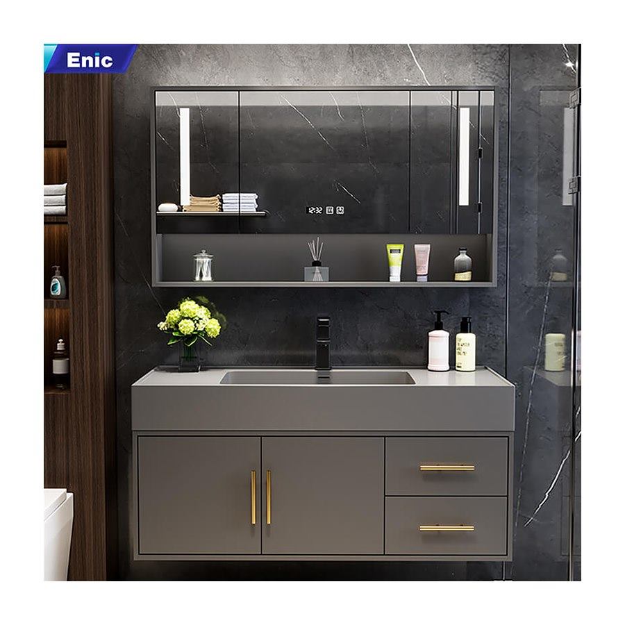 Bộ tủ gương lavabo phòng tắm cao cấp Enic T03 60cm – 120cm