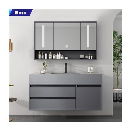 Bộ tủ gương lavabo phòng tắm cao cấp Enic T03 – Mẫu Nhôm 60cm – 120cm