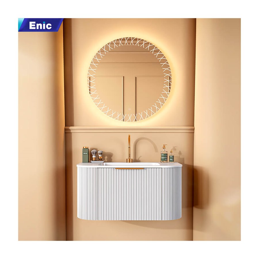 Bộ tủ lavabo gương led phòng tắm cao cấp Enic Classic Z6 80cm – 100cm