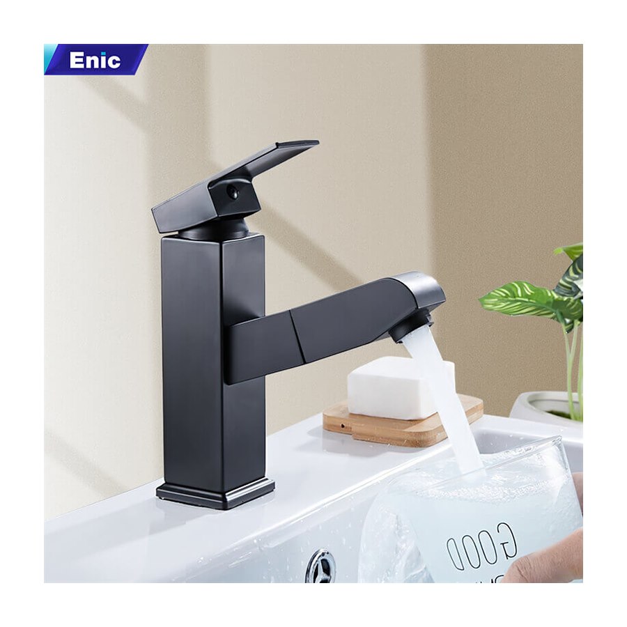 Vòi kéo lavabo vuông Enic